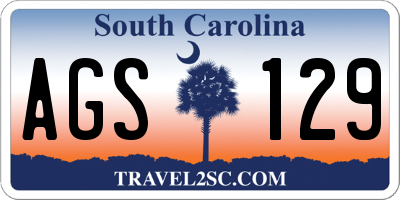 SC license plate AGS129