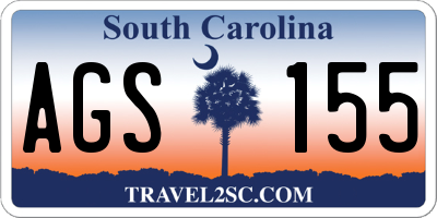 SC license plate AGS155