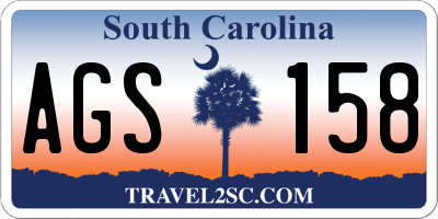 SC license plate AGS158