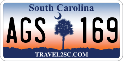 SC license plate AGS169