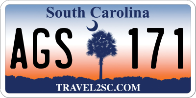 SC license plate AGS171