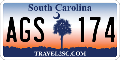 SC license plate AGS174