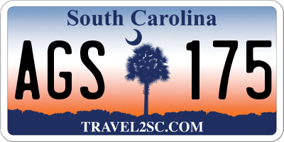 SC license plate AGS175