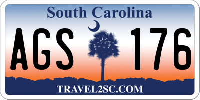 SC license plate AGS176