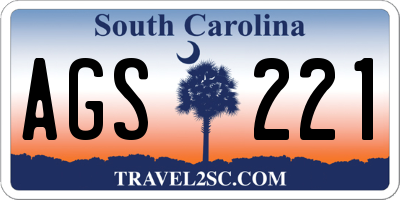 SC license plate AGS221