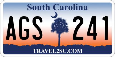 SC license plate AGS241