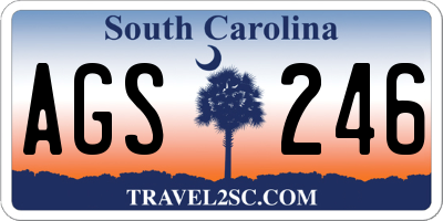 SC license plate AGS246