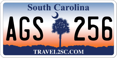 SC license plate AGS256