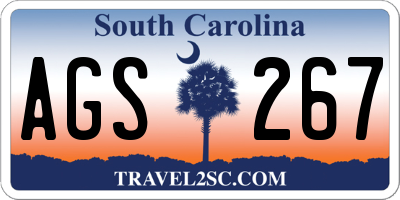 SC license plate AGS267