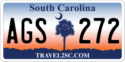 SC license plate AGS272