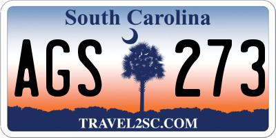 SC license plate AGS273