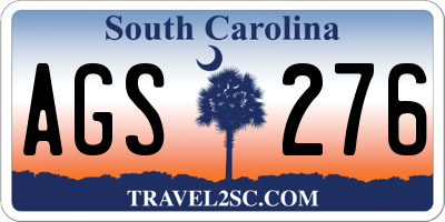SC license plate AGS276