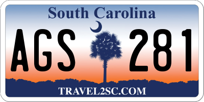 SC license plate AGS281