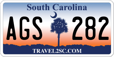 SC license plate AGS282