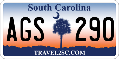 SC license plate AGS290