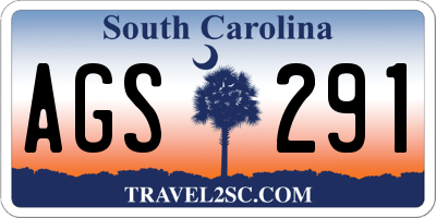 SC license plate AGS291