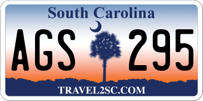 SC license plate AGS295