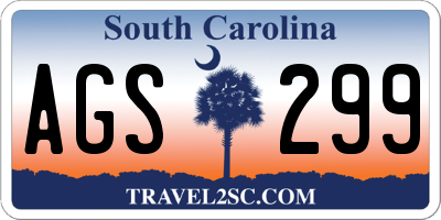SC license plate AGS299