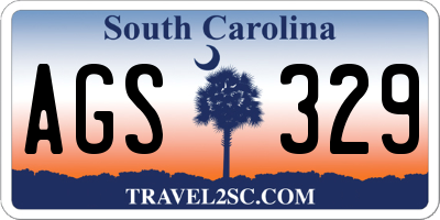 SC license plate AGS329