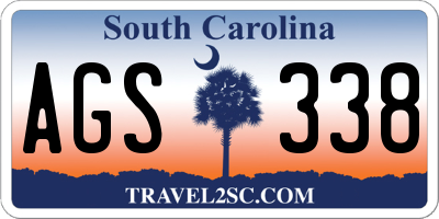 SC license plate AGS338