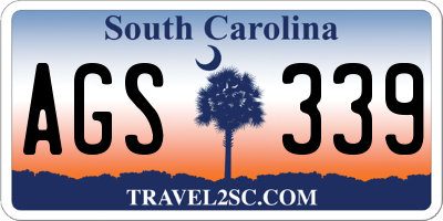 SC license plate AGS339
