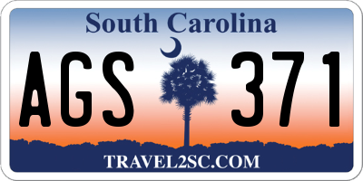 SC license plate AGS371