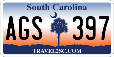 SC license plate AGS397
