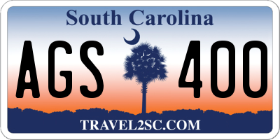 SC license plate AGS400
