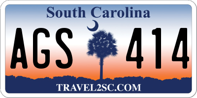 SC license plate AGS414