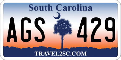 SC license plate AGS429