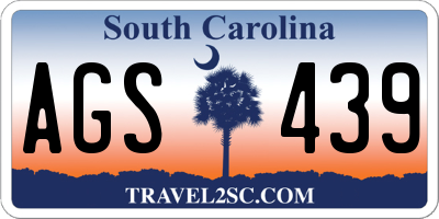 SC license plate AGS439