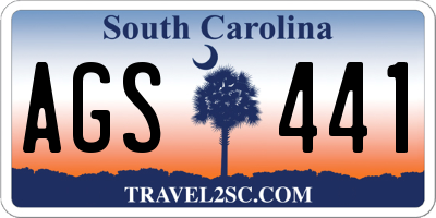 SC license plate AGS441