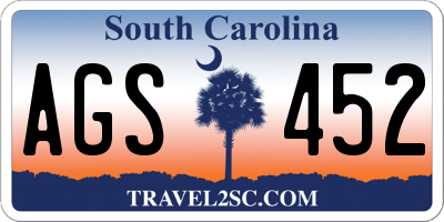 SC license plate AGS452