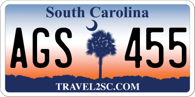 SC license plate AGS455