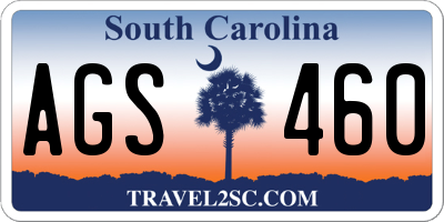 SC license plate AGS460