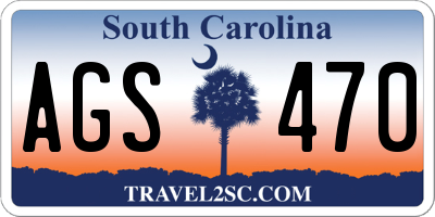 SC license plate AGS470