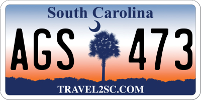 SC license plate AGS473