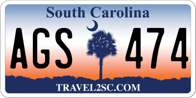SC license plate AGS474