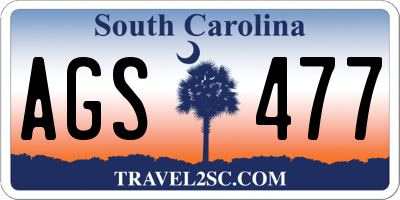SC license plate AGS477
