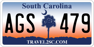 SC license plate AGS479