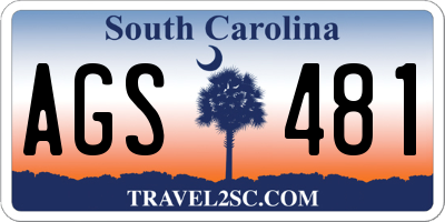 SC license plate AGS481