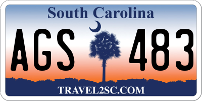 SC license plate AGS483