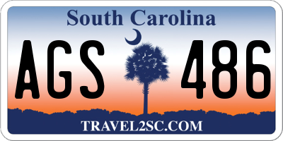 SC license plate AGS486