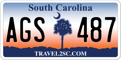 SC license plate AGS487
