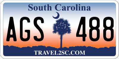 SC license plate AGS488