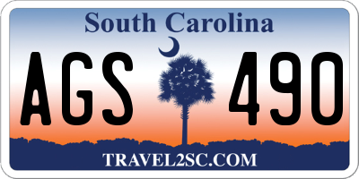 SC license plate AGS490