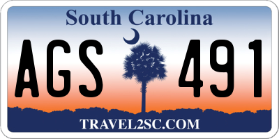 SC license plate AGS491