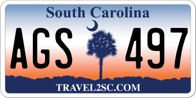 SC license plate AGS497