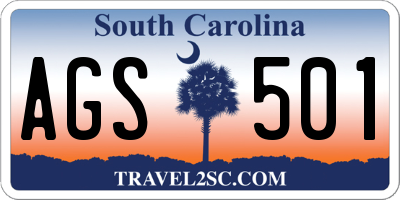 SC license plate AGS501