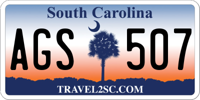 SC license plate AGS507